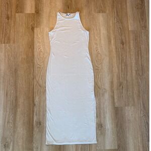 Gianni Bini Light Mint Green/Sage Ribbed Sleeveless Side Slit Maxi Dress Small